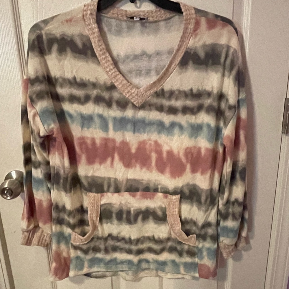 NWOT White Birch colorful pastel long sleeve top
